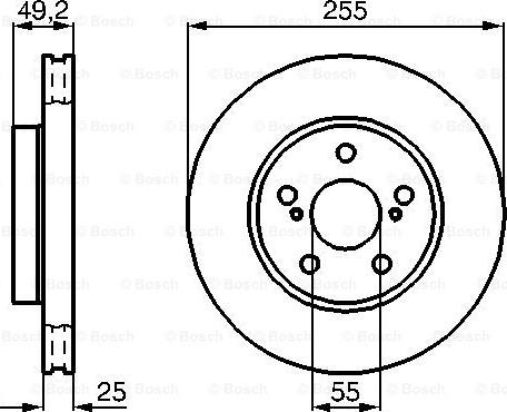 BOSCH 0 986 478 584 - Тормозной диск autospares.lv