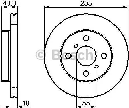 BOSCH 0 986 478 582 - Тормозной диск autospares.lv