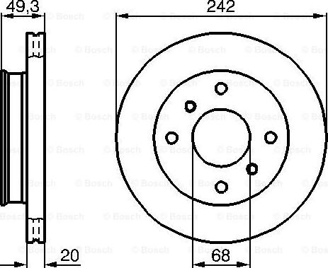 BOSCH 0 986 478 534 - Тормозной диск autospares.lv