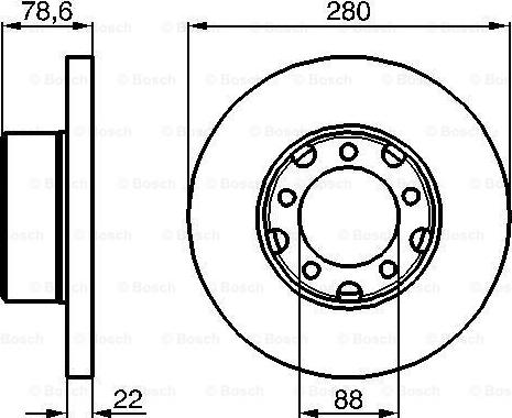 BOSCH 0 986 478 529 - Тормозной диск autospares.lv