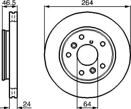 BOSCH 0 986 478 523 - Тормозной диск autospares.lv