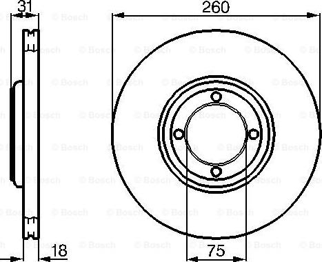 BOSCH 0 986 478 522 - Тормозной диск autospares.lv