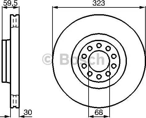 BOSCH 0 986 478 575 - Тормозной диск autospares.lv