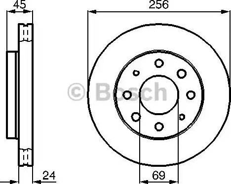 BOSCH 0 986 478 654 - Тормозной диск autospares.lv