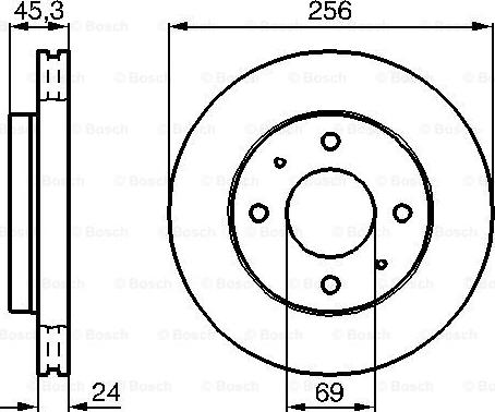 BOSCH 0 986 478 652 - Тормозной диск autospares.lv