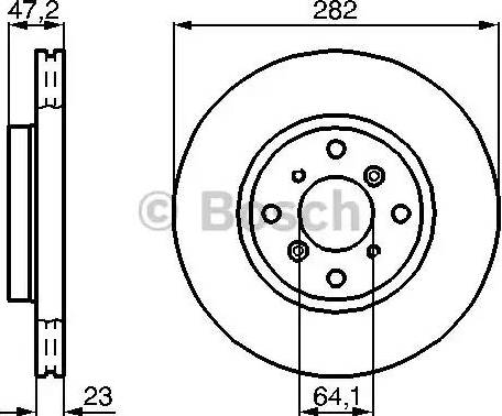 BOSCH 0 986 478 681 - Тормозной диск autospares.lv