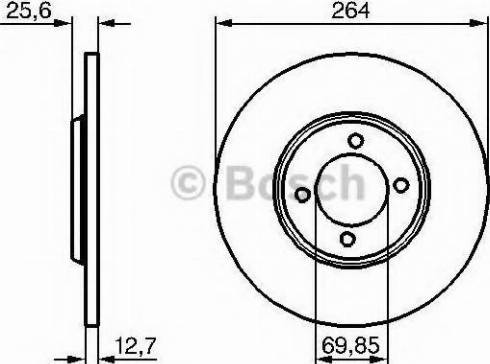 BOSCH 0 986 478 688 - Тормозной диск autospares.lv