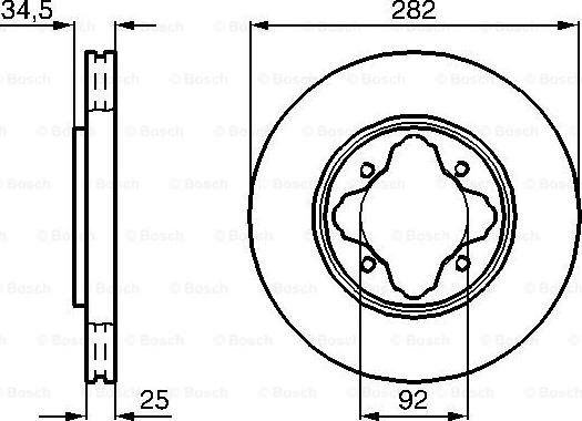 BOSCH 0 986 478 634 - Тормозной диск autospares.lv