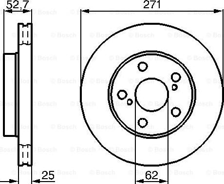 BOSCH 0 986 478 631 - Тормозной диск autospares.lv