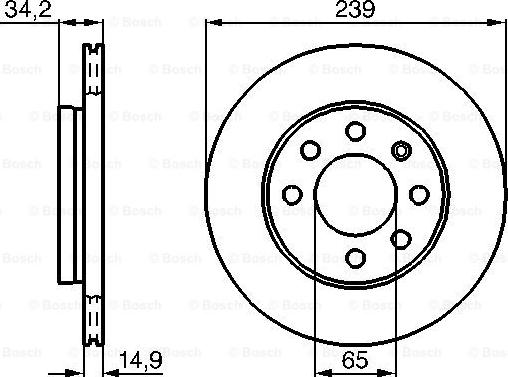 BOSCH 0 986 479 B42 - Тормозной диск autospares.lv