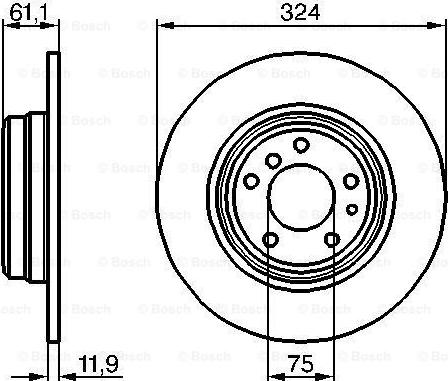 BOSCH 0 986 478 095 - Тормозной диск autospares.lv