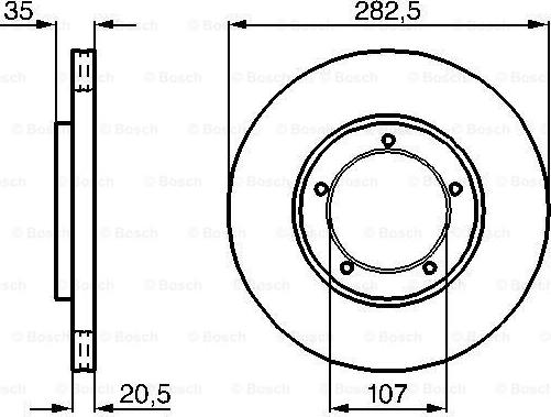 BOSCH 0 986 478 097 - Тормозной диск autospares.lv