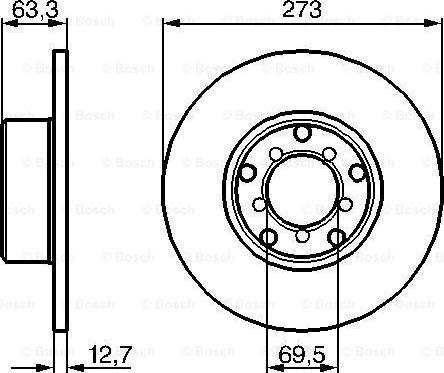 BOSCH 0 986 478 055 - Тормозной диск autospares.lv