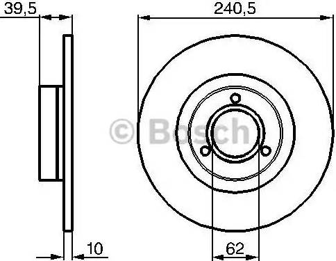 BOSCH 0 986 478 051 - Тормозной диск autospares.lv