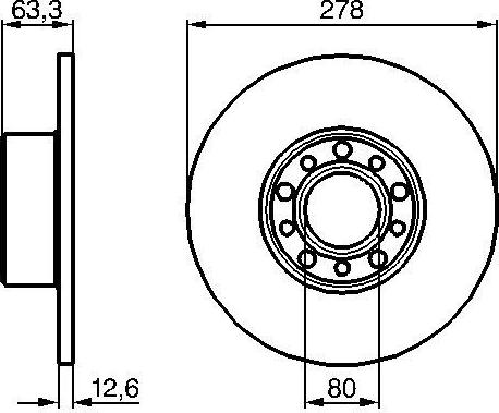 BOSCH 0 986 478 058 - Тормозной диск autospares.lv