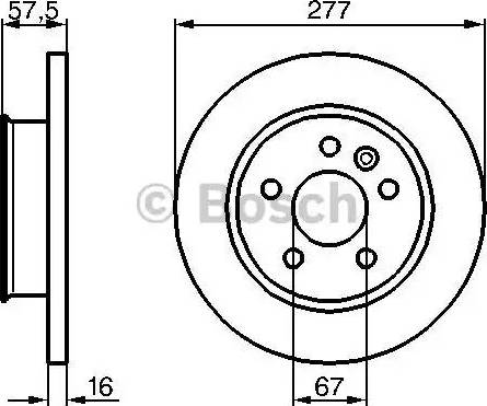 BOSCH 0 986 478 065 - Тормозной диск autospares.lv