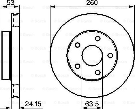 BOSCH 0 986 478 195 - Тормозной диск autospares.lv