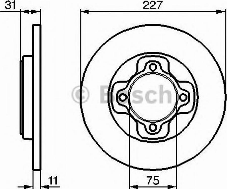 BOSCH 0 986 478 156 - Тормозной диск autospares.lv