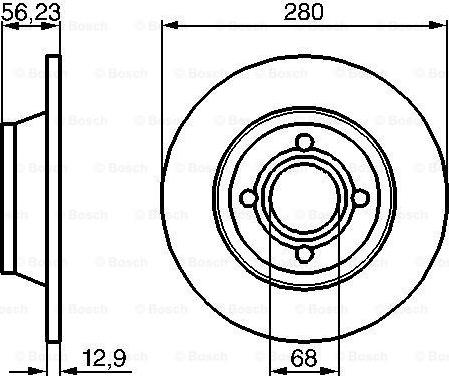 BOSCH 0 986 478 131 - Тормозной диск autospares.lv