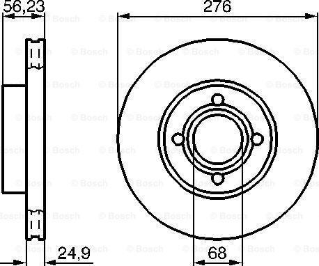 BOSCH 0 986 478 137 - Тормозной диск autospares.lv