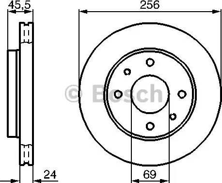 BOSCH 0 986 478 897 - Тормозной диск autospares.lv