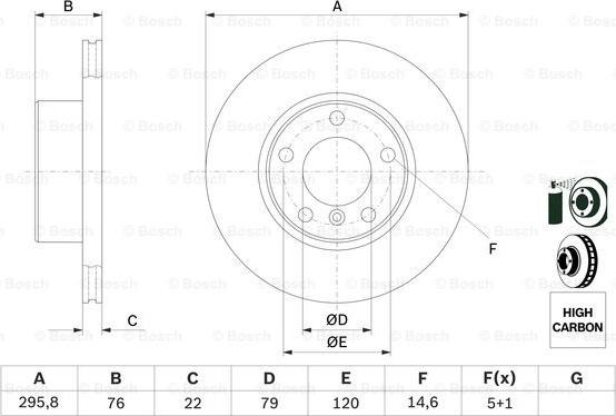 BOSCH 0 986 478 848 - Тормозной диск autospares.lv