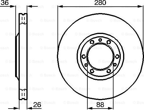 BOSCH 0 986 478 854 - Тормозной диск autospares.lv