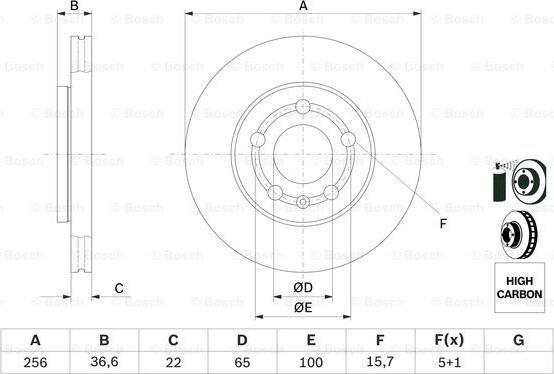 BOSCH 0 986 478 853 - Тормозной диск autospares.lv