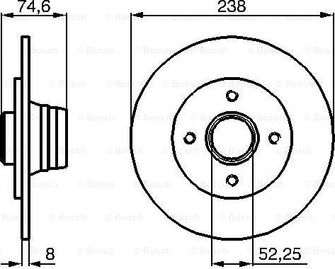 BOSCH 0 986 478 866 - Тормозной диск autospares.lv