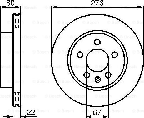 BOSCH 0 986 479 B53 - Тормозной диск autospares.lv