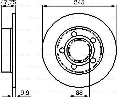 BOSCH 0 986 479 B56 - Тормозной диск autospares.lv