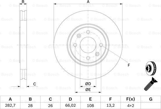 BOSCH 0 986 478 831 - Тормозной диск autospares.lv