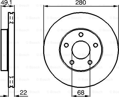 BOSCH 0 986 478 833 - Тормозной диск autospares.lv