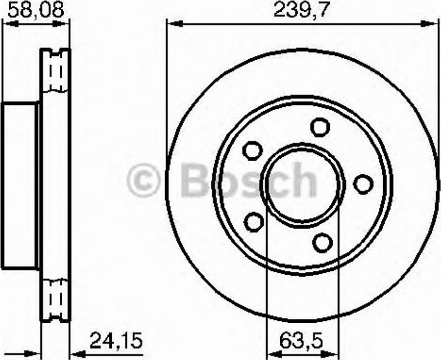 BOSCH 0 986 478 828 - Тормозной диск autospares.lv