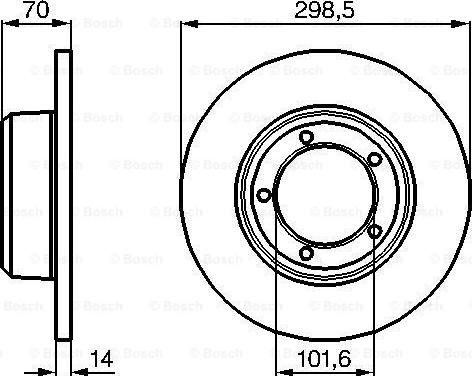 BOSCH 0 986 478 827 - Тормозной диск autospares.lv