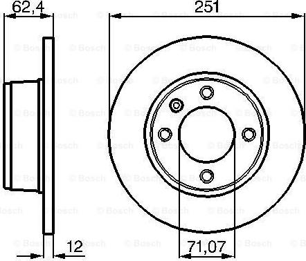 BOSCH 0 986 478 879 - Тормозной диск autospares.lv