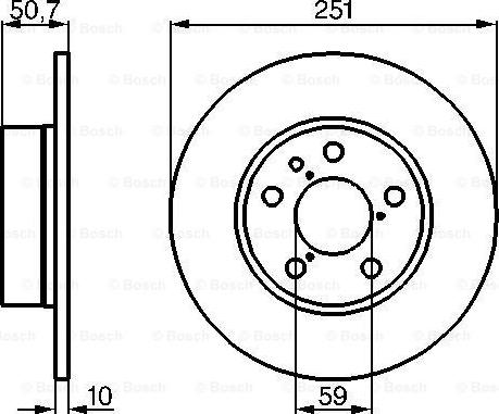 BOSCH 0 986 478 341 - Тормозной диск autospares.lv