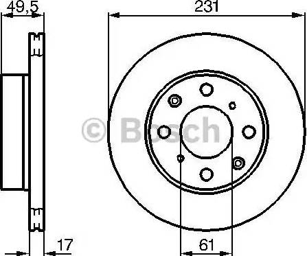 BOSCH 0 986 478 347 - Тормозной диск autospares.lv