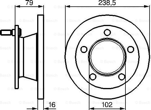 BOSCH 0 986 478 357 - Тормозной диск autospares.lv