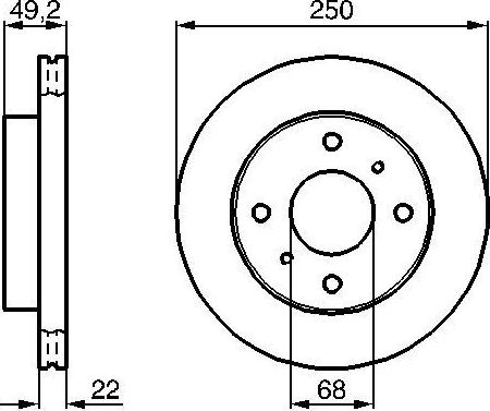 BOSCH 0986478361 - Тормозной диск autospares.lv