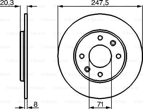 BOSCH 0 986 478 371 - Тормозной диск autospares.lv