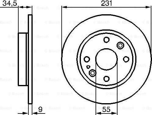 BOSCH 0 986 478 242 - Тормозной диск autospares.lv