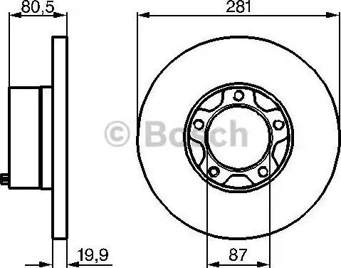 BOSCH 0 986 478 206 - Тормозной диск autospares.lv