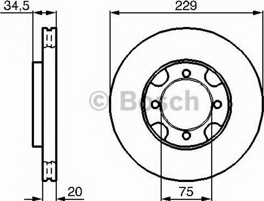 BOSCH 0 986 478 207 - Тормозной диск autospares.lv