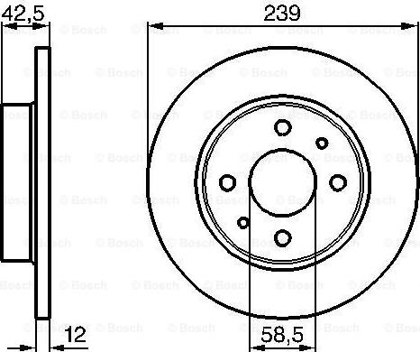 BOSCH 0 986 478 747 - Тормозной диск autospares.lv