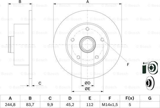 BOSCH 0 986 478 759 - Тормозной диск autospares.lv