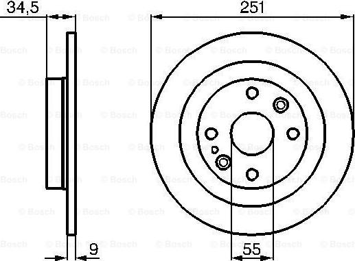 BOSCH 0 986 478 701 - Тормозной диск autospares.lv