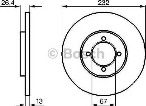 BOSCH 0 986 478 784 - Тормозной диск autospares.lv