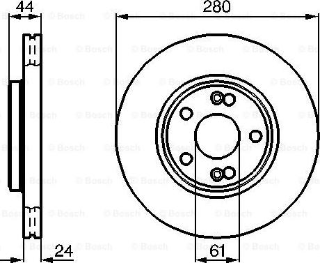 BOSCH 0 986 478 734 - Тормозной диск autospares.lv