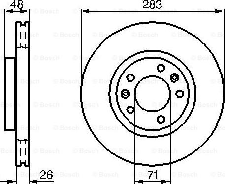 BOSCH 0 986 478 732 - Тормозной диск autospares.lv